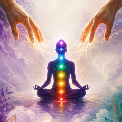 Illustration symbolique d'un atelier magnétisme et chakras